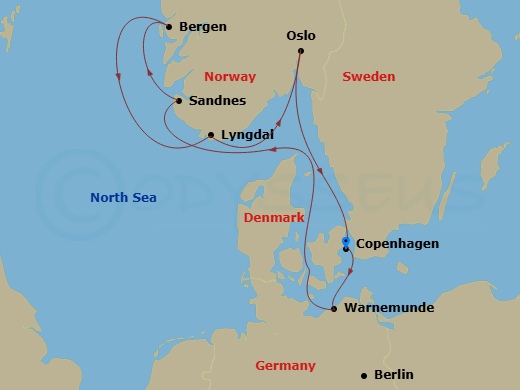 Itinerary map