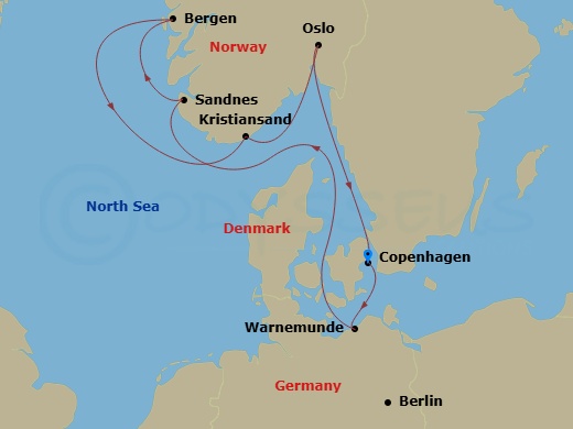 Itinerary map