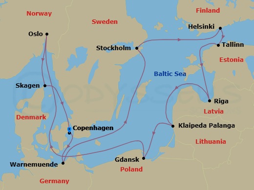 Itinerary map