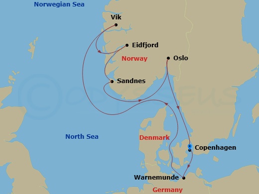 Itinerary map