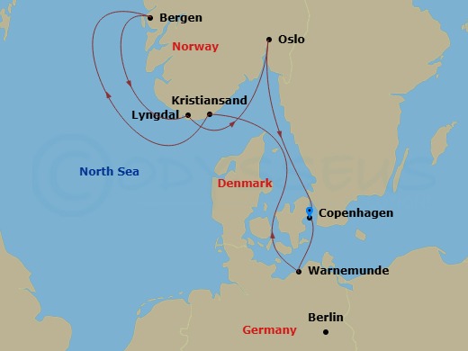 Itinerary map