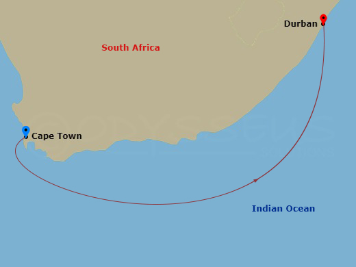 Itinerary map