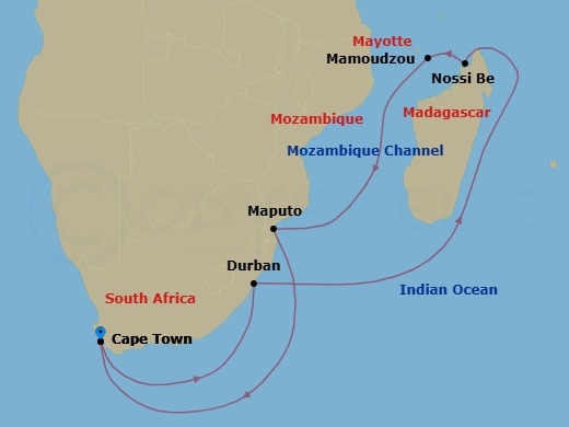 Itinerary map