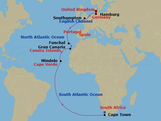 Itinerary map