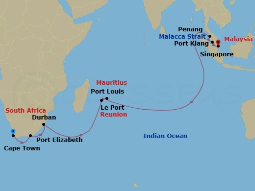 Itinerary map