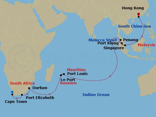 Itinerary map