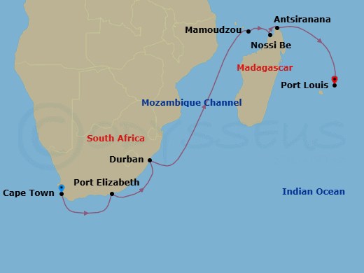 Itinerary map