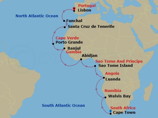 Itinerary map