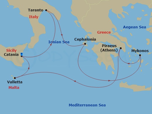Itinerary map