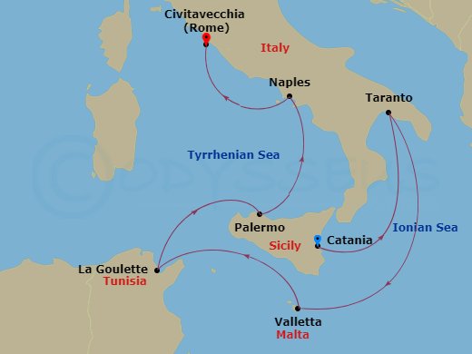 Itinerary map