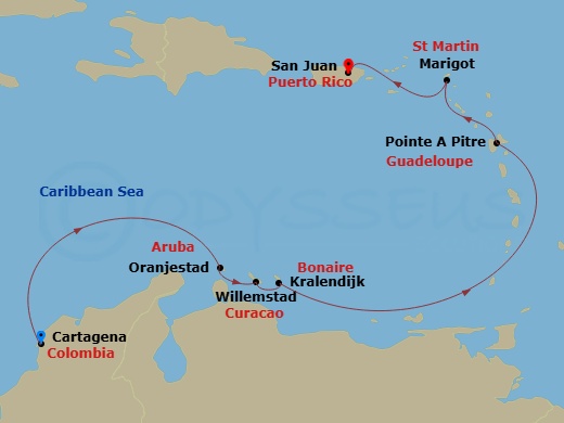 Itinerary map