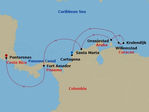 Itinerary map