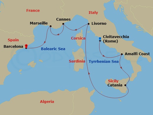 Itinerary map