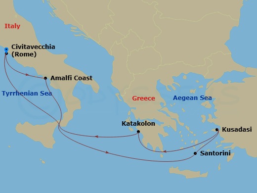 Itinerary map