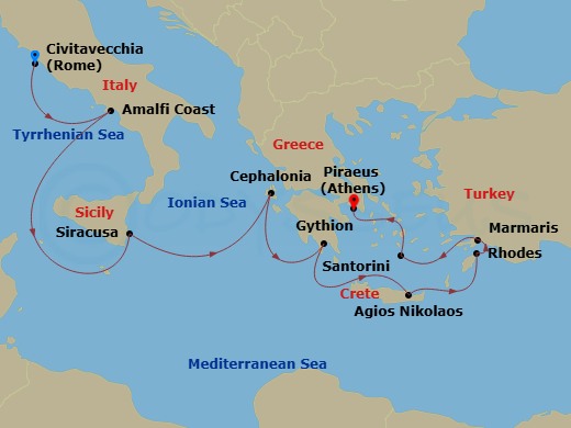 Itinerary map
