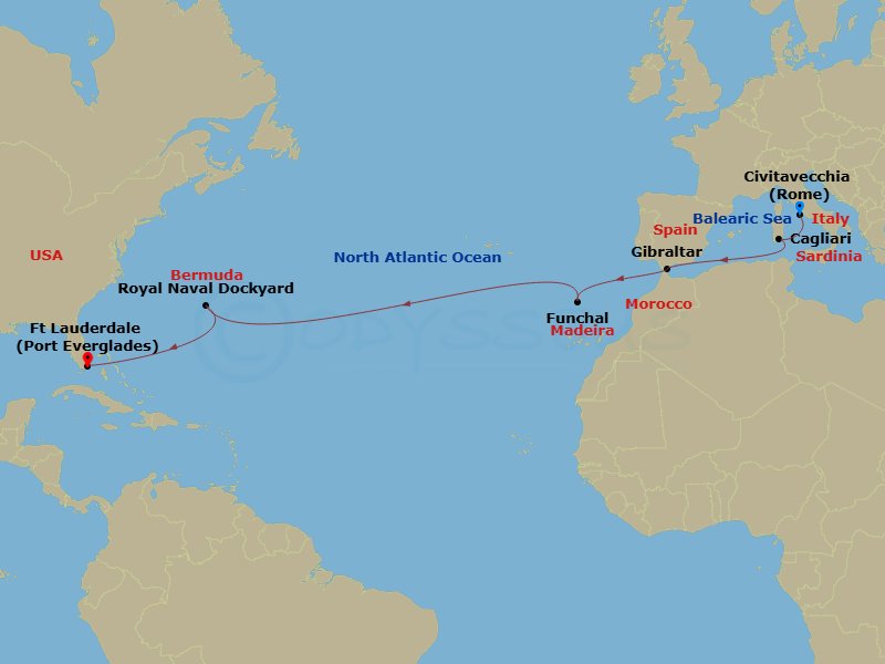 Itinerary map