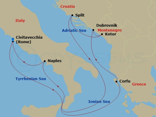 Itinerary map
