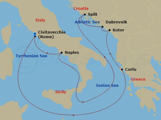 Itinerary map