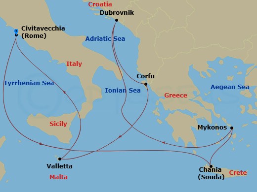 Itinerary map