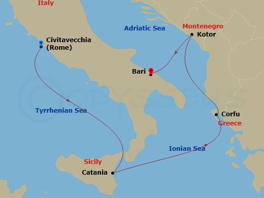 Itinerary map