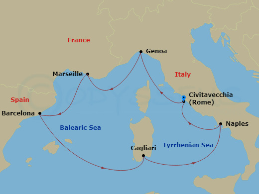 Itinerary map