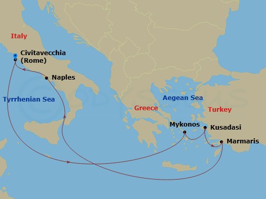 Itinerary map