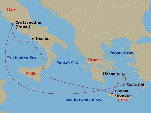 Itinerary map