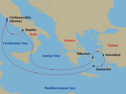 Itinerary map