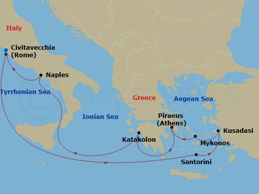 Itinerary map