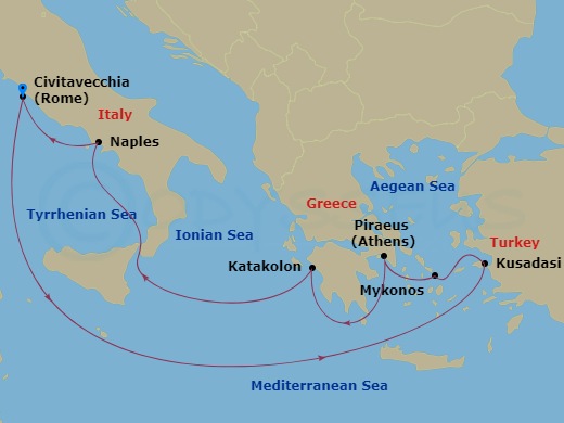 Itinerary map