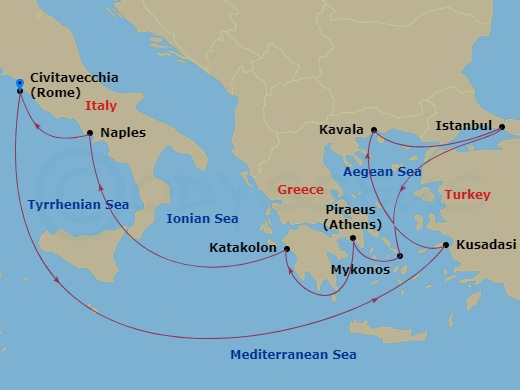 Itinerary map
