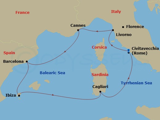 Itinerary map
