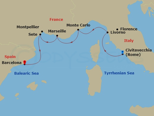 Itinerary map