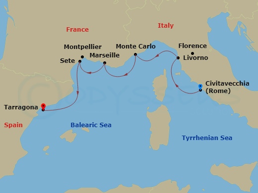 Itinerary map
