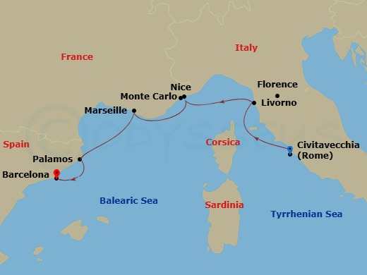 Itinerary map