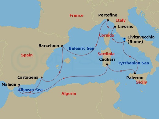 Itinerary map