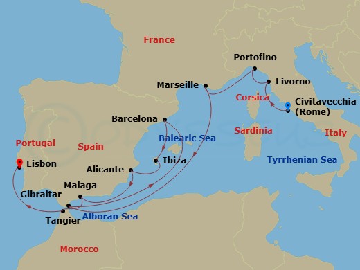 Itinerary map