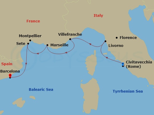 Itinerary map