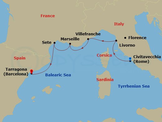 Itinerary map