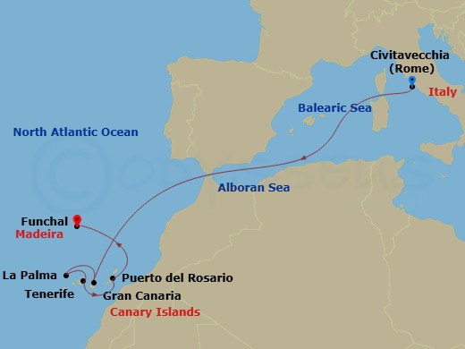 Itinerary map