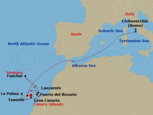 Itinerary map