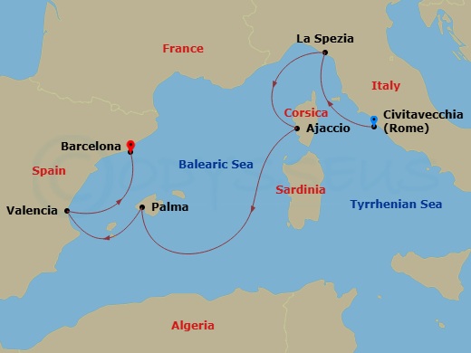 Itinerary map
