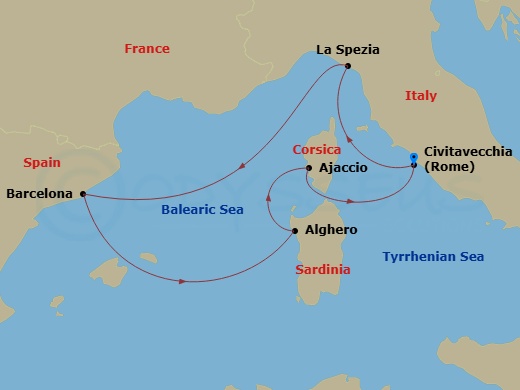 Itinerary map