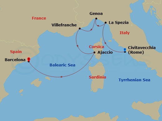 Itinerary map