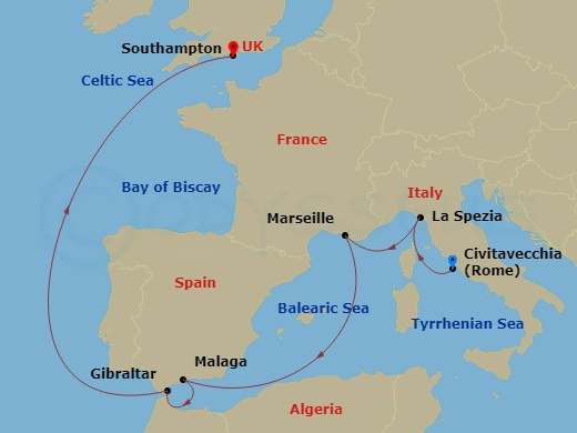 Itinerary map