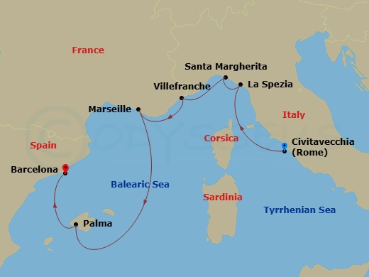 Itinerary map