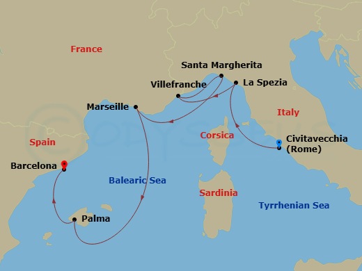 Itinerary map