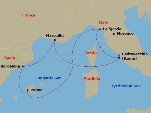 Itinerary map