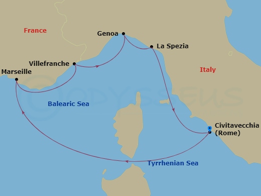 Itinerary map