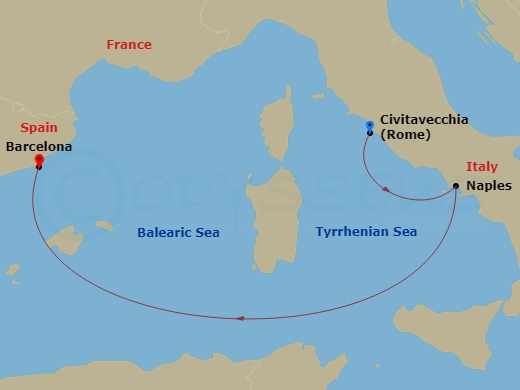 Itinerary map